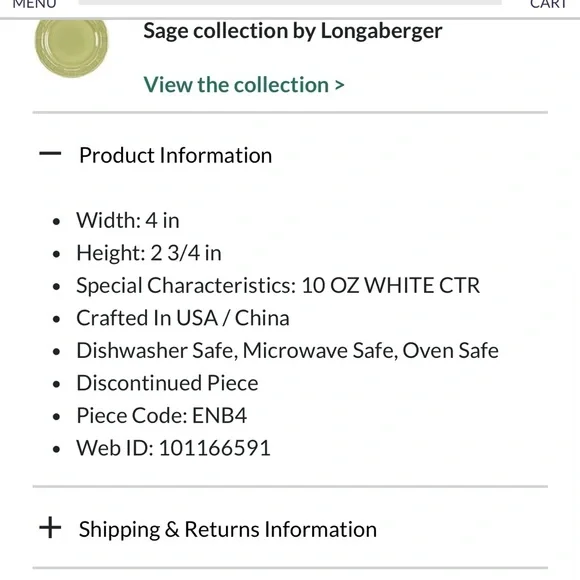 Longaberger Woven Traditions Sage 4" Entertaining Bowl - Picture 6 of 6